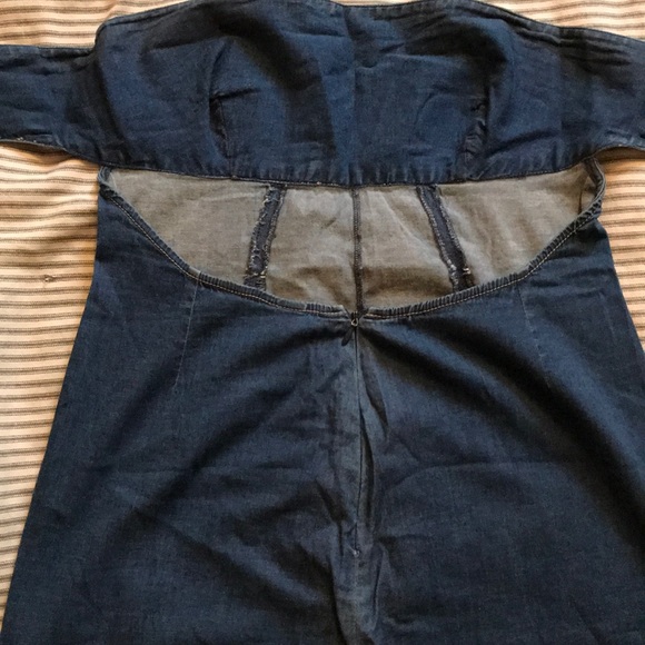 William B strapless denim cotton dress size L - Picture 4 of 6
